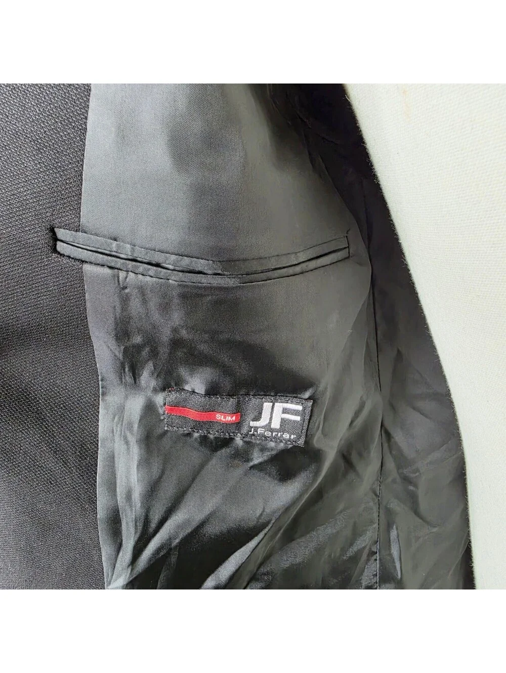 J. Ferrar 360 Stretch Mens Slim Fit Suit Jacket M 38/40S Black NWT $140